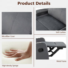 Load image into Gallery viewer, Recliner Chair Single Sofa Lounger with Arm Storage and Cup Holder for Living Room-Gray
