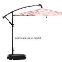 Load image into Gallery viewer, 60L Plastic Weighted Fill Water Sand Wheel Patio Umbrella Base
