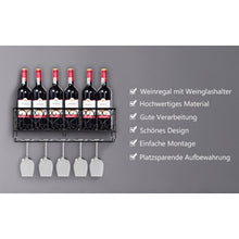 Load image into Gallery viewer, Wall Mounted Metal Wine Rack Wine Bottle Storage
