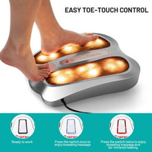 Load image into Gallery viewer, Shiatsu Heated Electric Kneading Foot and Back Massager-Silver
