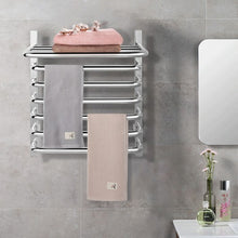 Load image into Gallery viewer, 6-Bar Wall Mounted Towel Warmer Stainless Steel Towel Rack
