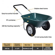 Load image into Gallery viewer, 2 Tire Wheelbarrow Garden Cart Heavy-duty Dolly Utility Cart
