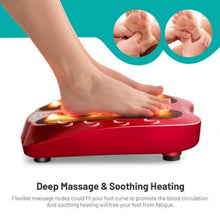 Load image into Gallery viewer, Shiatsu Heated Electric Kneading Foot and Back Massager-Red
