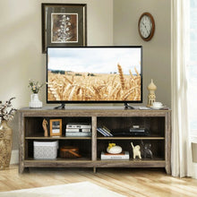 Load image into Gallery viewer, 4 Cubby Entertainment Media Console with Shelves
