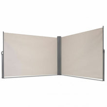 Load image into Gallery viewer, 237&quot; x 71&quot; Patio Retractable Double Folding Side Awning Screen Divider
