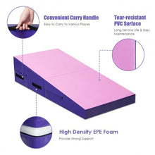 Load image into Gallery viewer, Folding Incline Tumbling Wedge Gymnastics Mat-Pink
