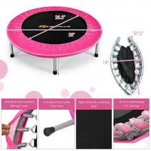 Load image into Gallery viewer, 38&quot; Mini Folding Trampoline Portable Leisure Fitness Backboard-Pink
