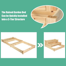 Load image into Gallery viewer, 3 Tier Elevated Wooden Vegetable Garden Bed
