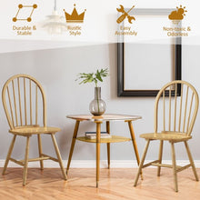 Load image into Gallery viewer, Set of 2 Vintage Windsor Wood Chair with Spindle Back for Dining Room
