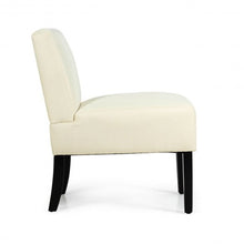 Load image into Gallery viewer, Accent Chair Fabric Upholstered Leisure Chair with Wooden Legs Beige-Beige
