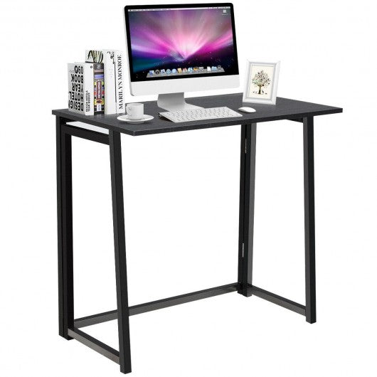 Foldable Home and Office Computer Desk-Black