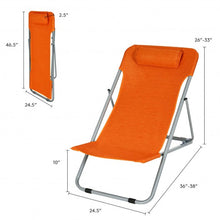 Load image into Gallery viewer, Portable Beach Chair Set of 2 with Headrest -Orange
