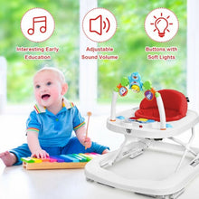 Load image into Gallery viewer, 2-in-1 Foldable Baby Walker with Adjustable Heights-Red
