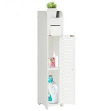 Load image into Gallery viewer, Small Bathroom Storage Corner Floor Cabinet-White
