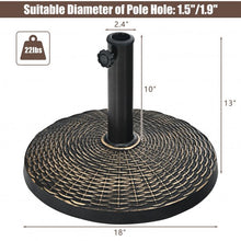 Load image into Gallery viewer, 22Lbs Patio Resin Umbrella Base with Wicker Style for Outdoor Use
