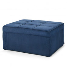 Load image into Gallery viewer, Sofa Bed 4 in 1 Multi-Function Convertible Sleeper Folding footstool-Blue
