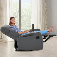 Load image into Gallery viewer, Recliner Chair Single Sofa Lounger with Arm Storage and Cup Holder for Living Room-Gray
