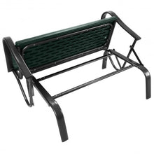 Load image into Gallery viewer, Outdoor Patio Steel Swing Bench Loveseat
