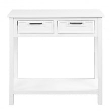 Load image into Gallery viewer, 2 Drawers Accent Console Entryway Storage Shelf-White
