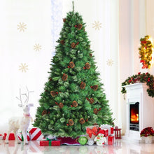 Load image into Gallery viewer, 8 Feet Unlit Hinged PVC Artificial Christmas Pine Tree with Red Berries
