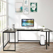 Load image into Gallery viewer, 79&quot; U-Shaped Computer Desk with CPU Stand for Home Office -Black
