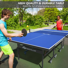 Load image into Gallery viewer, 9&#39; x 5&#39; Foldable Table Tennis Table with Quick Clamp Net and Post Set
