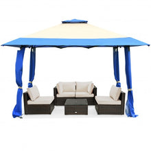 Load image into Gallery viewer, 13&#39;x13&#39; Pop Up Canopy Tent Instant Outdoor Folding Canopy Shelter-Blue
