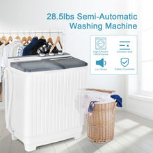 Load image into Gallery viewer, Portable Semi-automatic Washing Machine with Built-in Drain Pump-Gray
