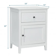 Load image into Gallery viewer, 2-Tier Accent Table with Spacious Tabletop-White
