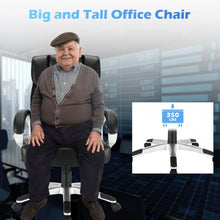 Load image into Gallery viewer, Big and Tall Adjustable High Back Leather Executive Computer Desk Chair
