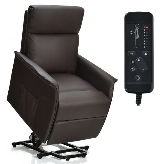 Electric Power Lift Recliner Chair with Remote Control-Coffee