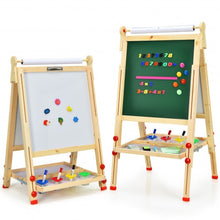 Load image into Gallery viewer, Kids Art Easel with Paper Roll Double-Sided Regulable Drawing Easel Plank
