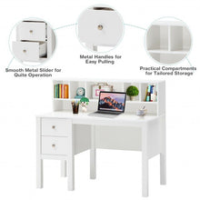 Load image into Gallery viewer, Home Office Workstation Laptop Table with Hutch and Drawers
