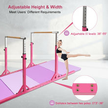 Load image into Gallery viewer, Kids Adjustable Width &amp; Height Gymnastics Parallel Bars
