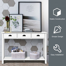 Load image into Gallery viewer, 47&quot; Entryway Hall Table Side Desk Accent Table with Drawers Shelf
