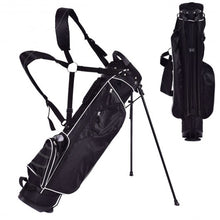 Load image into Gallery viewer, Golf Stand Cart Bag w/ 4 Way Divider Carry Organizer Pockets-Black
