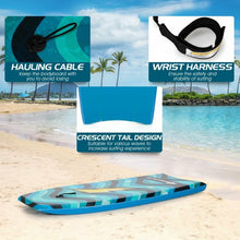 Load image into Gallery viewer, 37&quot; Lightweight Bodyboard with Wrist Leash for Kids and Adults-M
