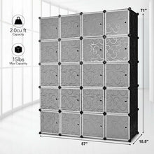 Load image into Gallery viewer, DIY 20 Cube Portable Storage Organizer Wardrobe
