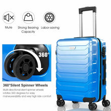 Load image into Gallery viewer, 3 pcs Spinner Expandable Suitcase With TSA Lock-Blue
