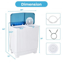 Load image into Gallery viewer, Portable Semi-automatic Washing Machine with Built-in Drain Pump-Blue
