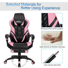 Load image into Gallery viewer, Adjustable Gaming Chair with Footrest for Home Office-Pink
