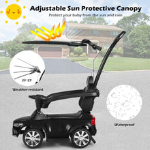 Load image into Gallery viewer, 3 in 1 Kids Ride On Push Car Stroller-Black
