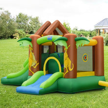 Load image into Gallery viewer, Kids Inflatable Jungle Bounce House Castle with Blower
