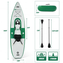 Load image into Gallery viewer, Inflatable Kayak Includes Aluminum Paddle with Hand Pump for 1 Person-Green
