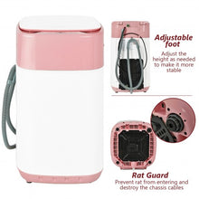 Load image into Gallery viewer, 8lbs Portable Fully Automatic Washing Machine with Drain Pump-Pink
