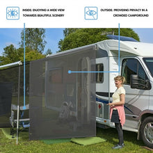 Load image into Gallery viewer, 9&#39; x 7&#39; RV Awning Side Mesh Screen Sunshade with Complete Kits
