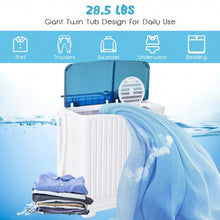 Load image into Gallery viewer, Portable Semi-automatic Washing Machine with Built-in Drain Pump-Blue
