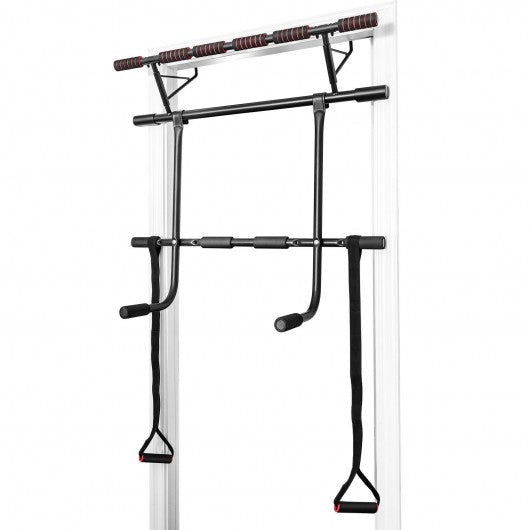 Pull Up Bar Doorway Trainer Chin Up Bar with Dip Bar