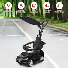 Load image into Gallery viewer, 3 in 1 Kids Ride On Push Car Stroller-Black
