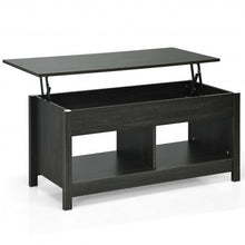 Load image into Gallery viewer, Lift Top Coffee Table with Hidden Storage Compartment and Lower Shelf for Study Room-Black
